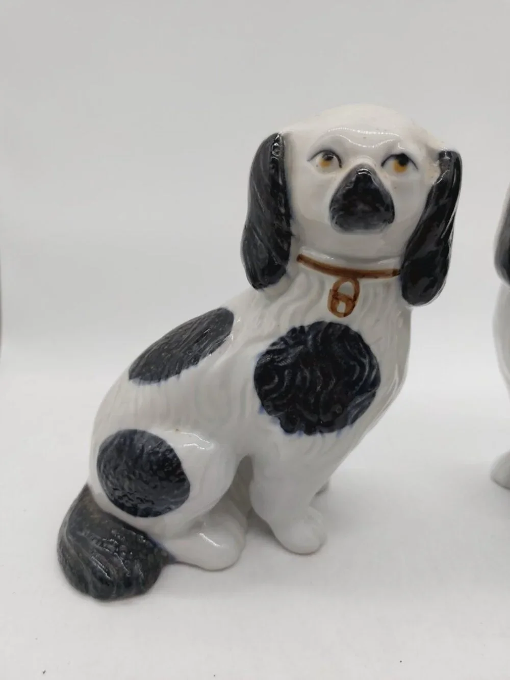 Staffordshire Dogs Spaniel White Black 6